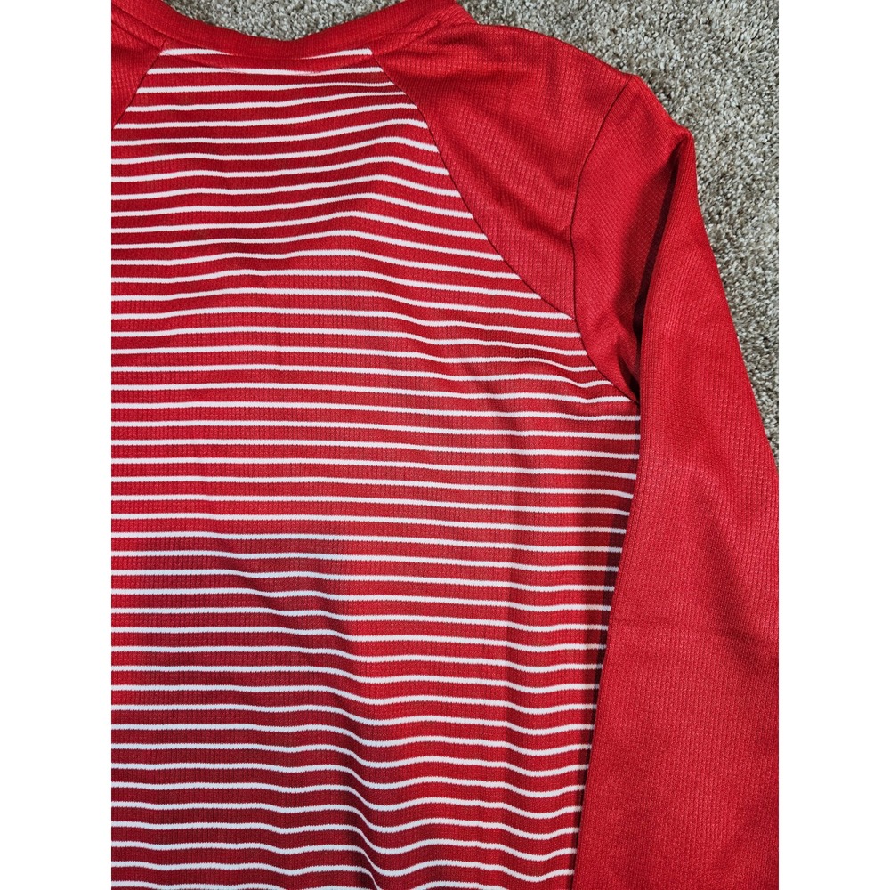 Antigua Philadelphia Phillies Maverick Henley Top Red Striped Long Sleeve M - Picture 9 of 14